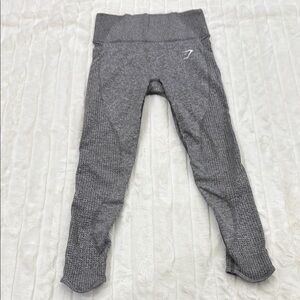 Gymshark Gray Athletic Leggings with Wide Waistband